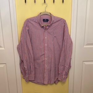 COPY - Vineyard Vines Red, Blue, and White Check Button Down